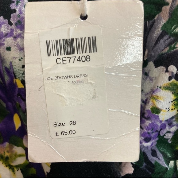 JOE BROWNS Sz 26 Floral Lined Bodice and Skirt w/ Tulle Zipper Closure Dress NEW - Picture 7 of 12